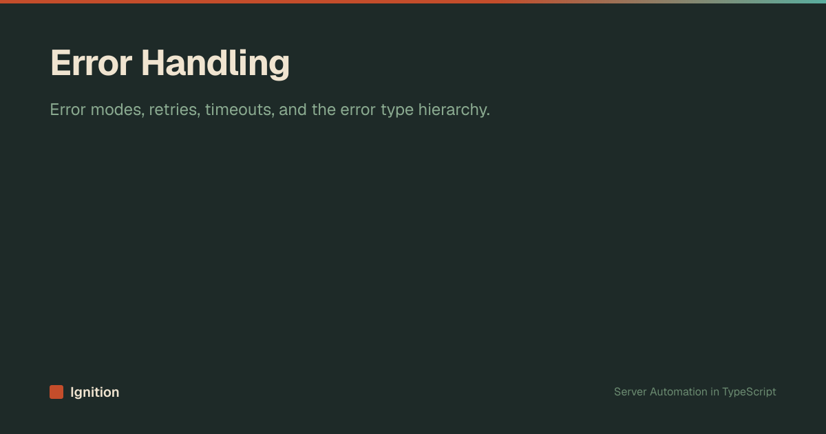 Error Handling | Ignition